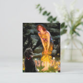 MidEve-Standardブラックプードル(T) ポストカード (スタンド正面)