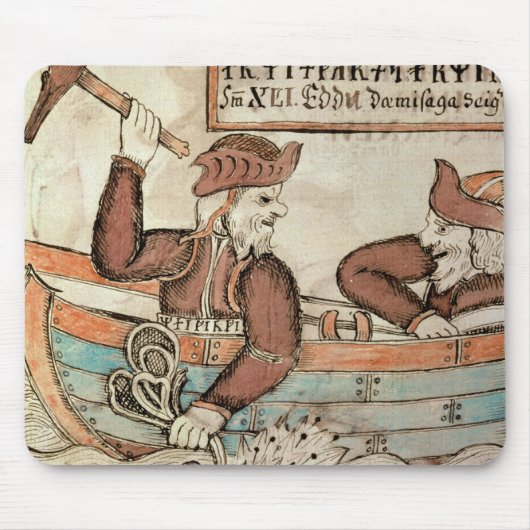 Midgardの蛇のためのトールの魚釣り マウスパッド (正面)