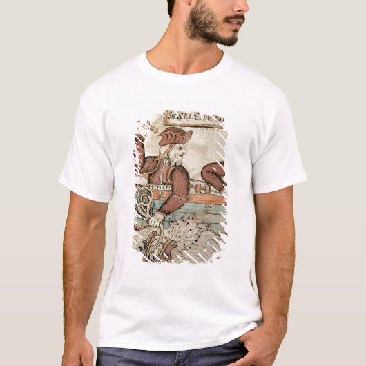 Midgardの蛇のためのトールの魚釣り Tシャツ (正面)