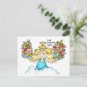 Midgeのダイエットの郵便はがき#8の釣り合った食事 ポストカード (スタンド正面)