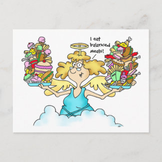 Midgeのダイエットの郵便はがき#8の釣り合った食事 ポストカード