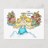 Midgeのダイエットの郵便はがき#8の釣り合った食事 ポストカード (正面)