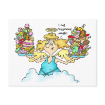 Midgeのダイエットの郵便はがき#8の釣り合った食事