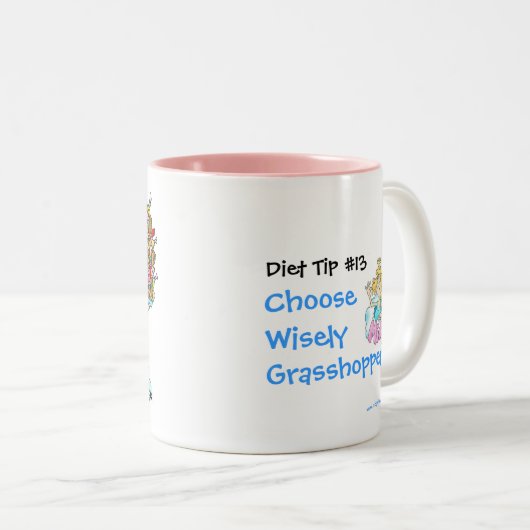 Midgeはユーモアのあるなマグ-ある調子を与えられる2 --を思慮深く選びます ツートーンマグカップ (正面右)