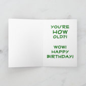 Midge「あなたはどのように古い?!」 ハッピーバースデーカード カード (内部)