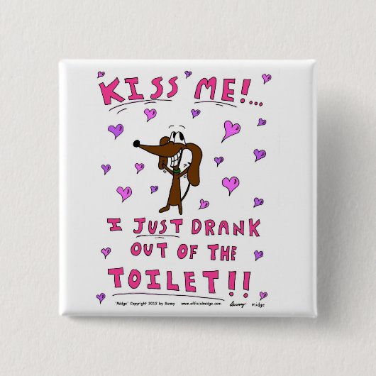 Midge 'キスME'ボタン 缶バッジ (正面)
