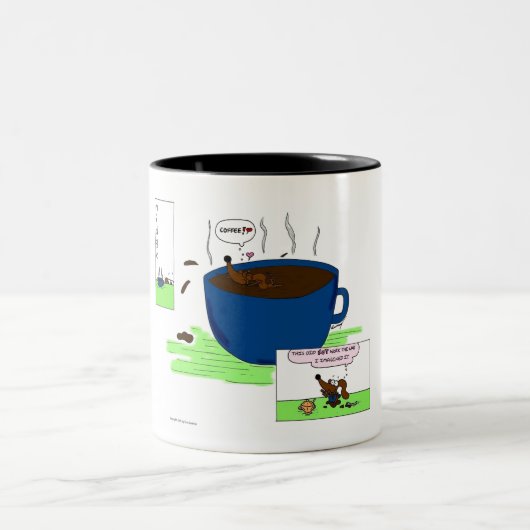 Midge "コーヒー漫画"コーヒーマグ ツートーンマグカップ (中央)