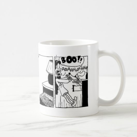 Midge「深さ内の深いから」アーガイル漫画 コーヒーマグカップ (右)