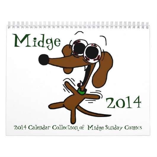 Midge 2014年の「日曜日の漫画のカレンダー カレンダー (カバー)