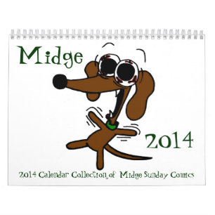 Midge 2014年の「日曜日の漫画のカレンダー カレンダー