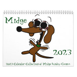 Midge 2023 '日曜日の漫画'カレンダー カレンダー
