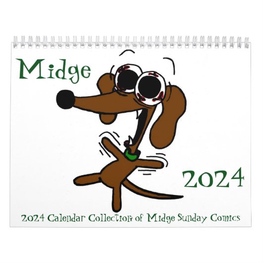 Midge 2024 '日曜日の漫画'カレンダー カレンダー (カバー)