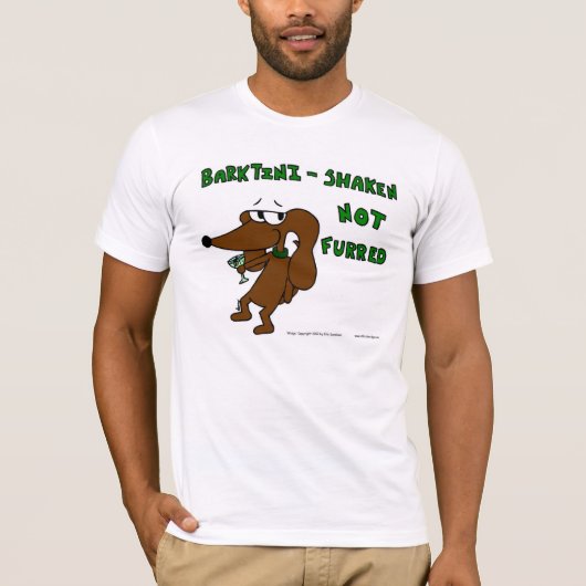 Midge "BARKTINI SHAKED NOT FURRED" Tees Tシャツ (正面)