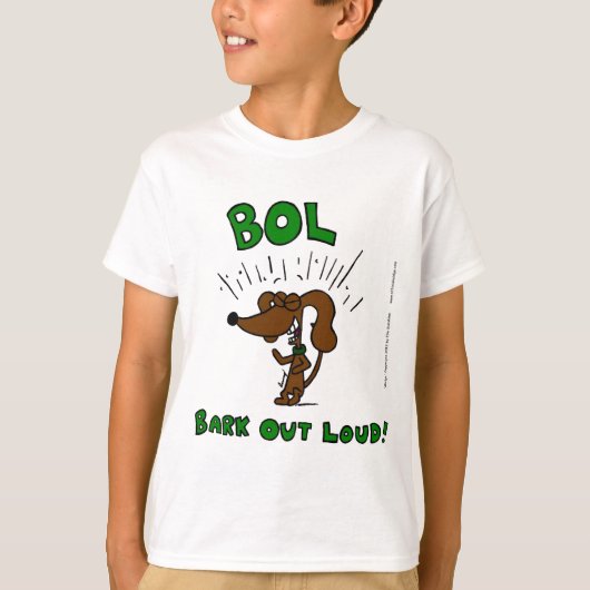 Midge "BOL Bark Out Loud"キッズベーシックTシャツ Tシャツ (正面)