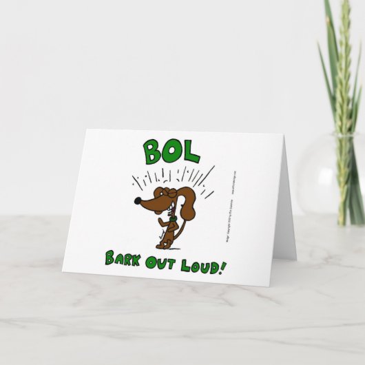 Midge "BOL Bark Out Loud"グリーティングカード カード (正面)