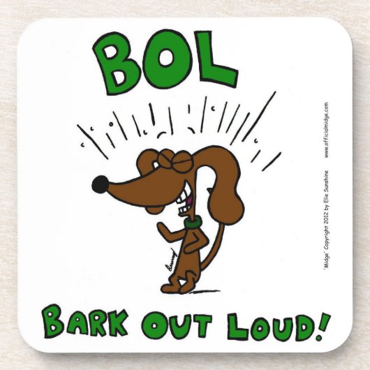 Midge "BOL: BARK OUT LOUD"コースター – 6セット コースター (正面)