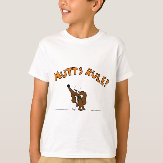 Midge MUTTS RULE Kids基本Tシャツ Tシャツ (正面)
