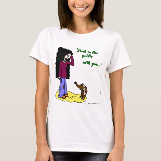 Midge "Stuck In The Piddle With You" Womens Tee Tシャツ (正面)