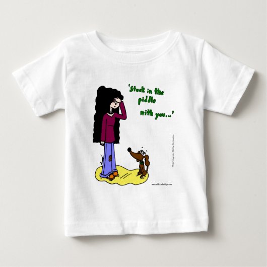 Midge "Stuck In The Pidle With You"乳児Tee ベビーTシャツ (正面)