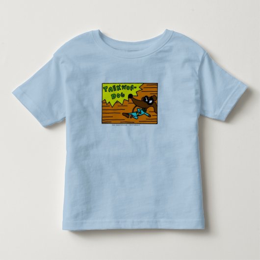 Midge "TAEKWON-DOG"幼児リンガーTシャツ トドラーTシャツ (正面)