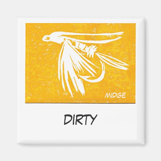 "Midge Yellow"汚い食器洗い機状態磁石 マグネット (正面)