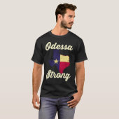 Midland Odessa TX Strong Love Pray Support Texas M Tシャツ (正面フル)
