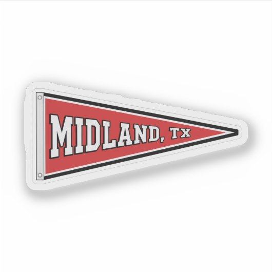 Midland pennant, Texas シール (正面)