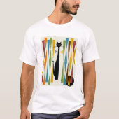 MidModの芸術猫2 Tシャツ (正面)