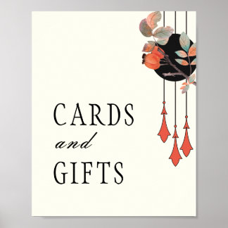 Midnight Autumn Cards & Gifts Reception Sign ポスター