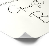 Midnight Autumn Wedding Guest Book Sign ポスター (角)