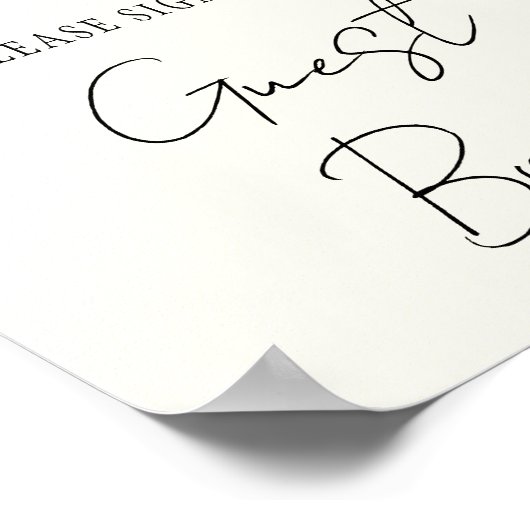 Midnight Autumn Wedding Guest Book Sign ポスター (角)