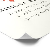 Midnight Autumn Wedding Mimosa Bar Sign ポスター (角)