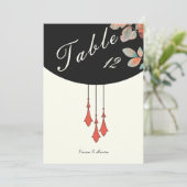 Midnight Autumn Wedding Table Number (スタンド正面)