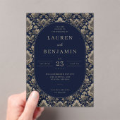 Midnight Baroque Wedding アクリル招待状 (インサイチュ (ポータブル))