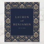 Midnight Baroque Wedding ワインラベル (シングルラベル)