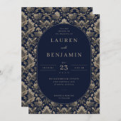 Midnight Baroque Wedding 招待状 (正面/裏面)