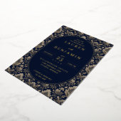 Midnight Baroque Wedding 箔招待状 (回転した状態)