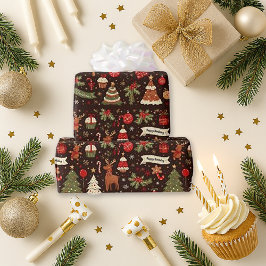 Midnight Birthday Christmas ラッピングペーパー