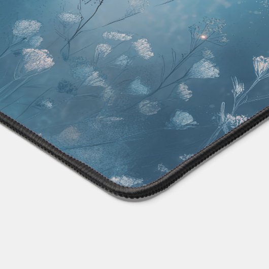 Midnight Black Cat Stargazing Night Sky デスクマット (コーナー)