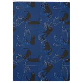 Midnight Black Cats– modern minimal Pattern クリップボード (裏面)