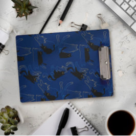 Midnight Black Cats– modern minimal Pattern クリップボード