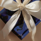 Midnight Black Cats– modern minimal Pattern ラッピングペーパー