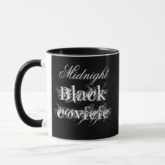 Midnight Black Cofvefeカスタマイズ可能 マグカップ (左)