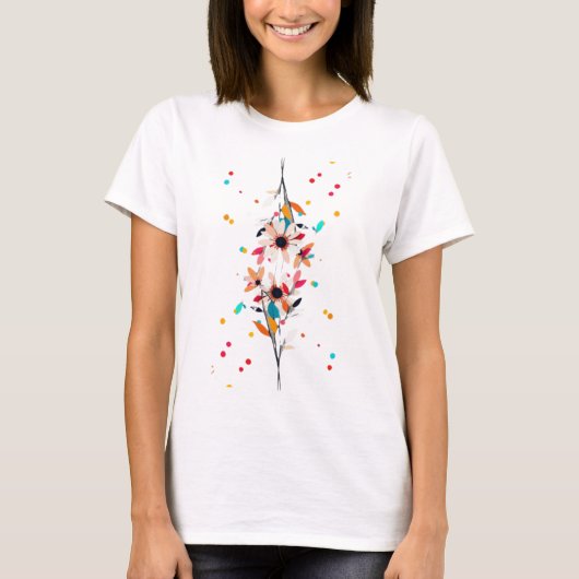 Midnight Bloom 色彩のささやき 花のエコー in th Tシャツ (正面)