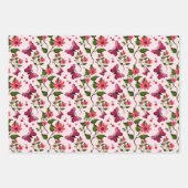 Midnight Bloom Butterfly Floral  ラッピングペーパーシート (正面3)