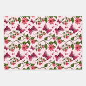 Midnight Bloom Butterfly Floral  ラッピングペーパーシート (正面2)