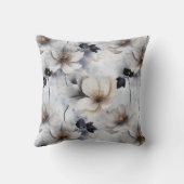 Midnight Bloom Floral Duvet Cover – Elegant クッション (裏面)