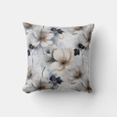 Midnight Bloom Floral Duvet Cover – Elegant クッション (正面)