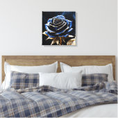 Midnight Bloom Rose キャンバスプリント (インサイチュ (寝室))