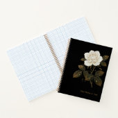 Midnight Bloom: The Maki-e Style White Rose & Gold ノートブック (内部)